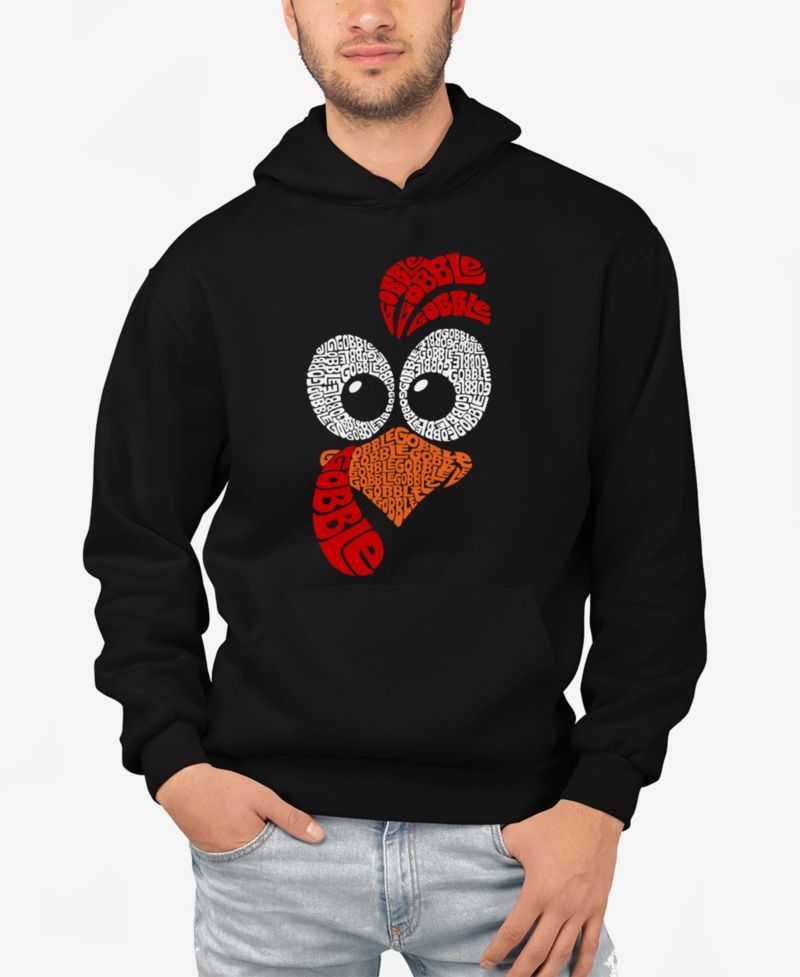 Men's Turkey Face Word Art Hooded Sweatshirt