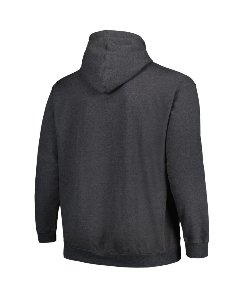 Men's Heather Charcoal Arizona Cardinals Big & Tall Pullover Hoodie