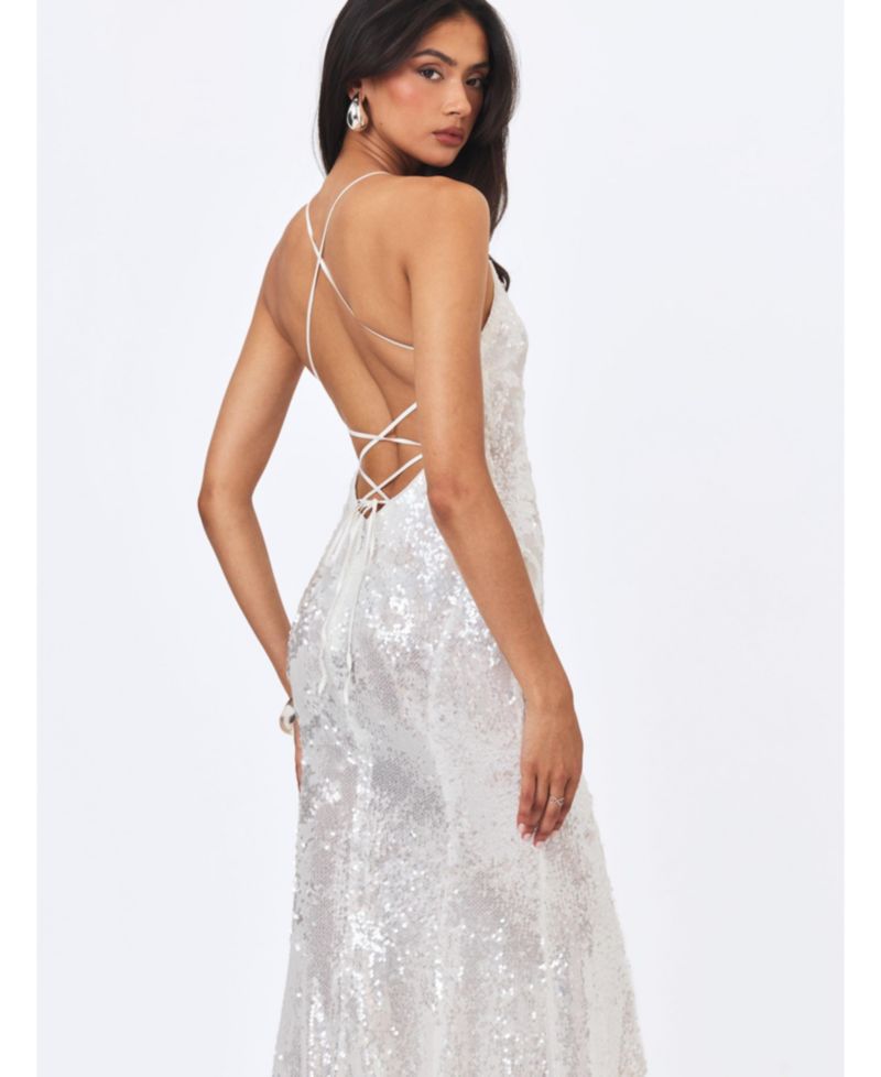 Women's Cameron Sequin Scoop-Neck Mermaid Maxi Dress