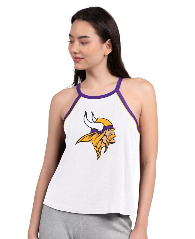 Women's White Minnesota Vikings Redemption Win Slub Tank Top