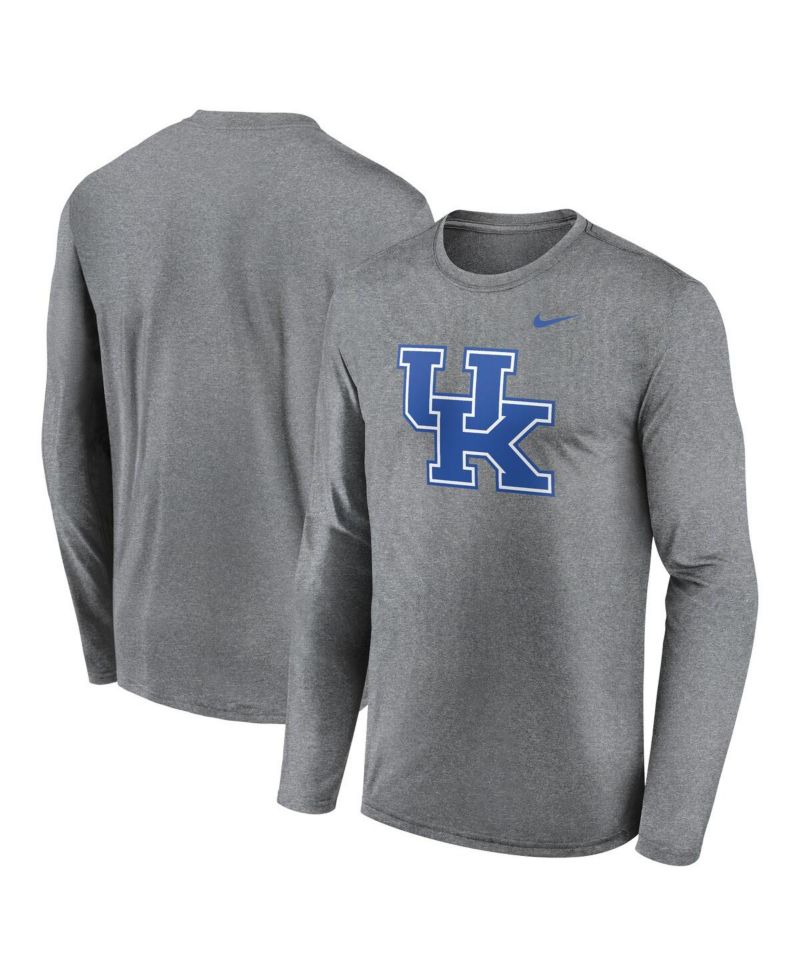 Men's Heather Gray Kentucky Wildcats Primetime Primary Legend Long Sleeve T-Shirt