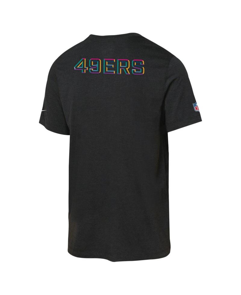 Big Boys and Girls Black San Francisco 49ers 2025 NFL Crucial Catch Tri-Blend Dri-FIT T-Shirt