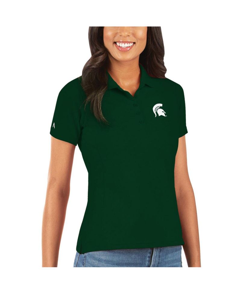 Women's Green Michigan State Spartans Legacy Pique Polo Shirt