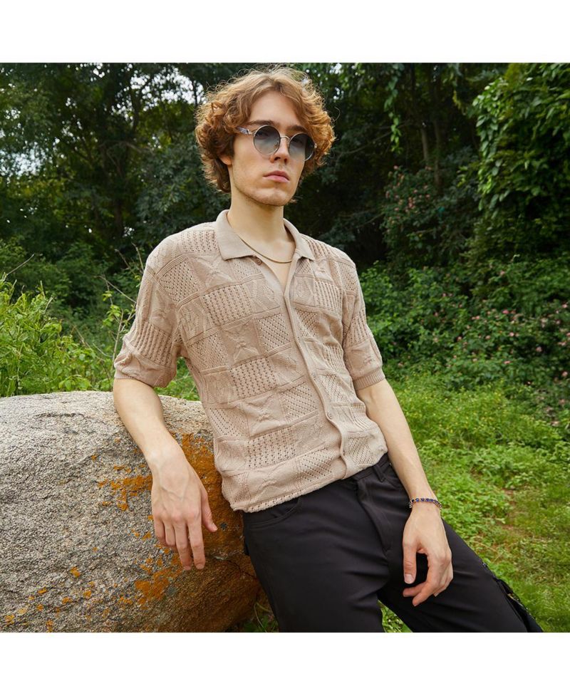 Men's Patch-Knit Shirt