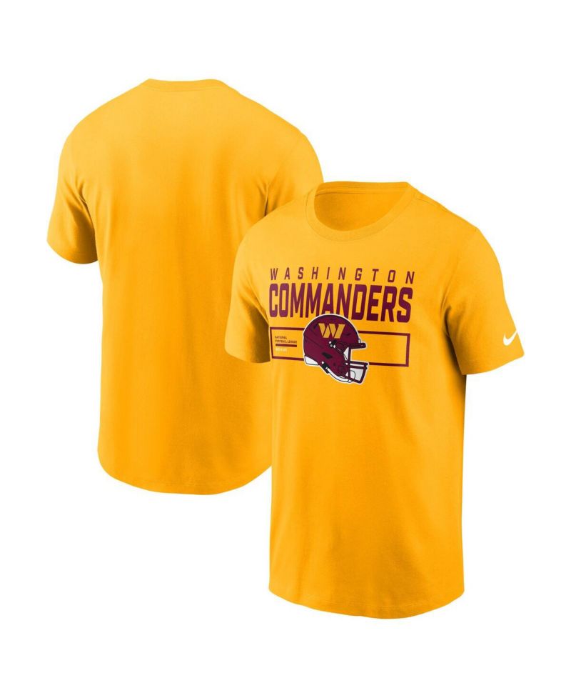 Men's Gold Washington Commanders Primetime Helmet Essential T-Shirt