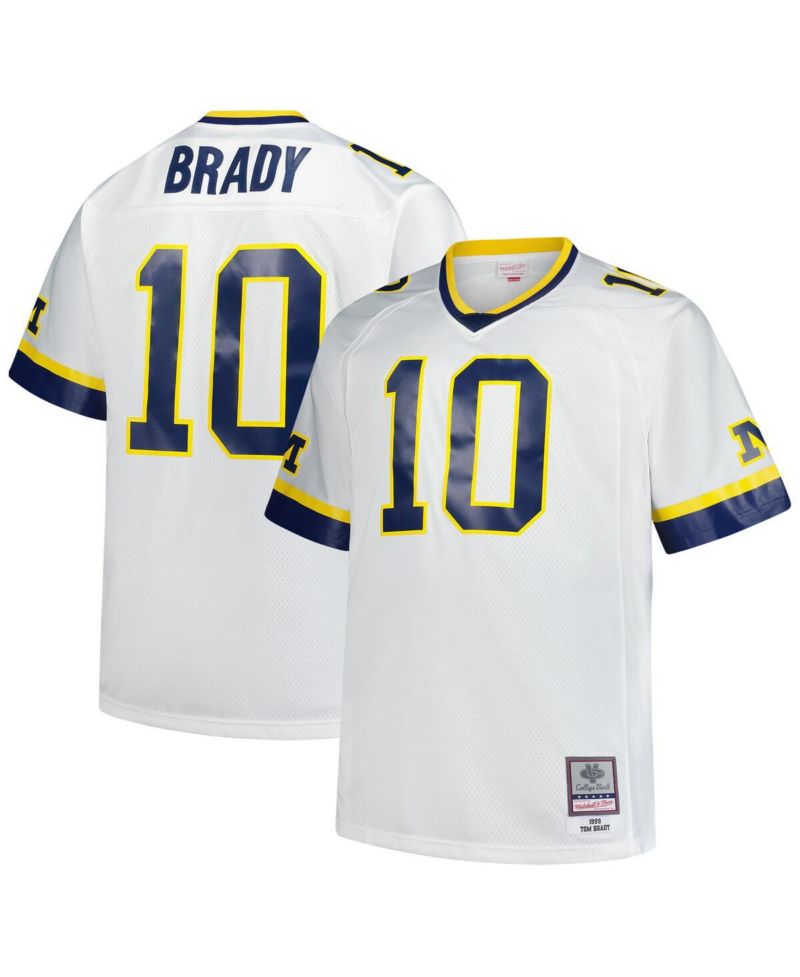 Men's Tom Brady White Michigan Wolverines Legacy Jersey