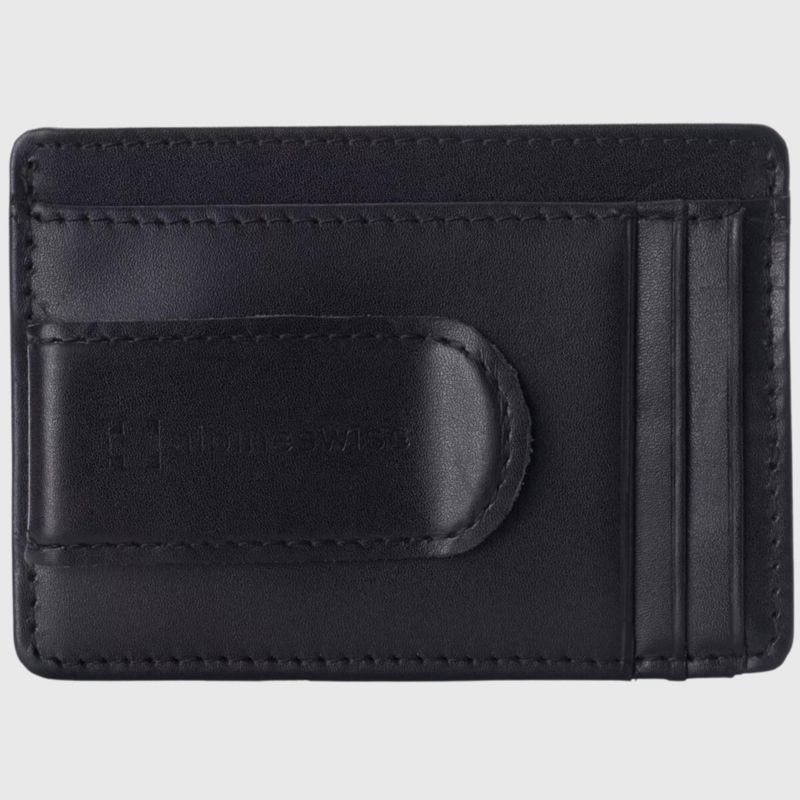 Men's RFID Money Clip Leather Minimalist Wallet Card Case ID Window
