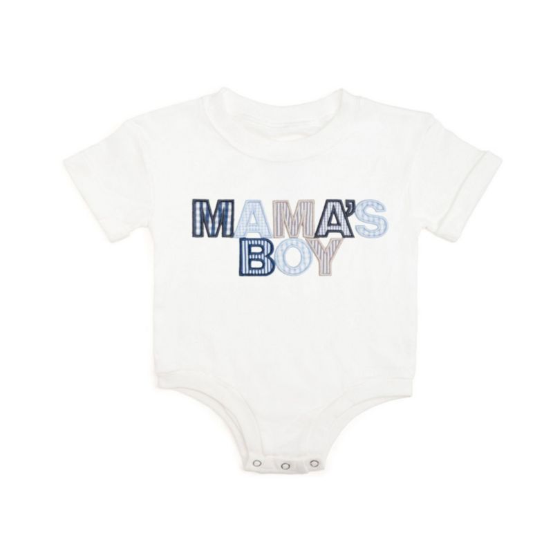 Baby Boys Mama's Patchwork Short Sleeve Romper