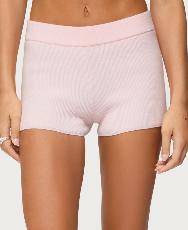 Women's Lorie Mid Rise Ribbed Knit Shorts