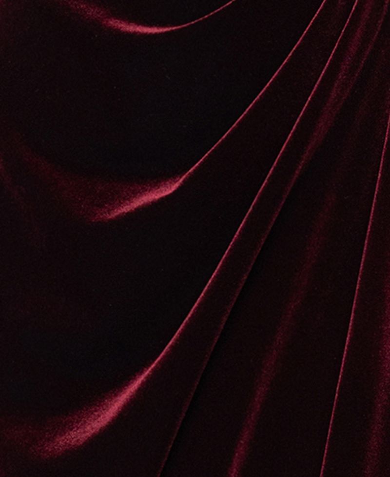 Women's Cherie Long Velvet Mock Neck Gown