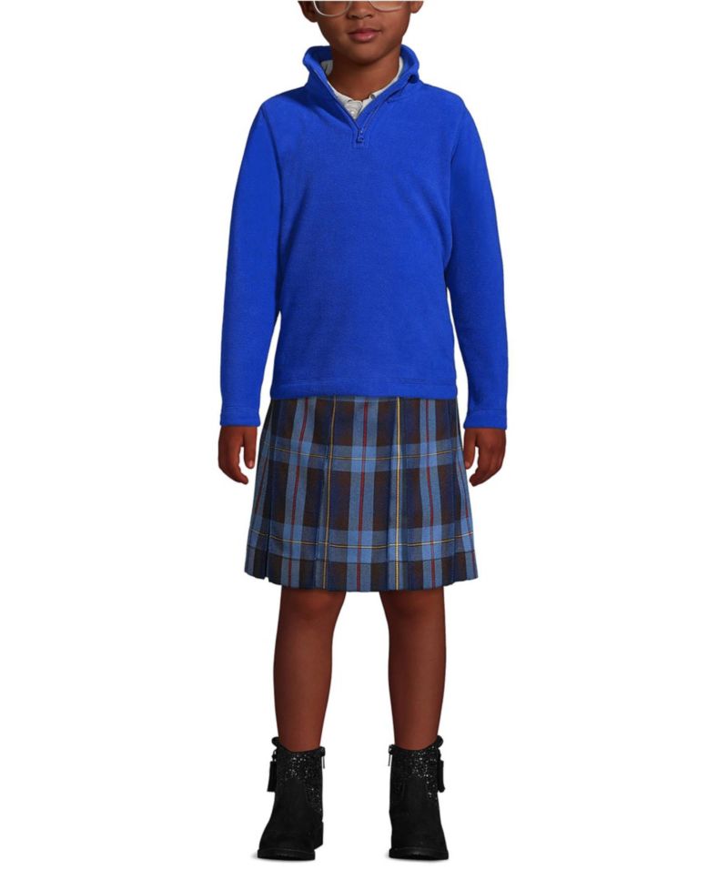 Girls Lightweight Fleece Quarter Zip Pullover
