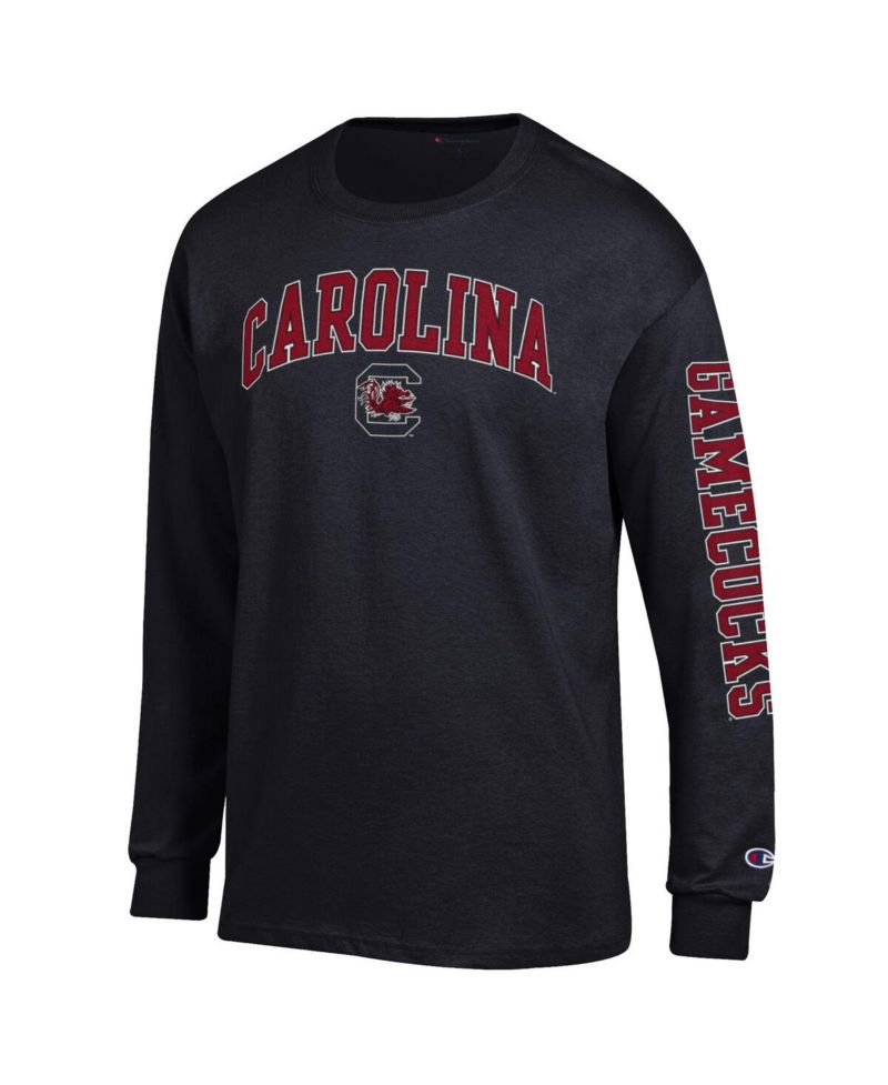 Men's Garnet South Carolina Gamecocks Arch Over Logo 2-Hit Long Sleeve T-Shirt