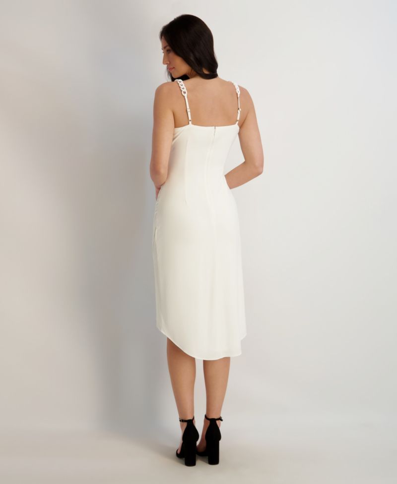 Women's Chain-Trim Midi Bodycon Dress
