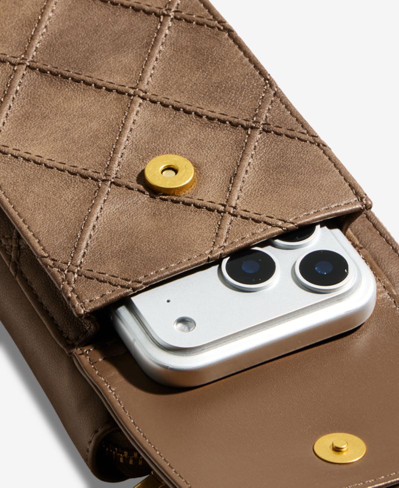 Diamond Quilted Phone Crossbody Bag