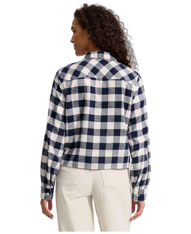 Women's Cropped Flannel Shirt