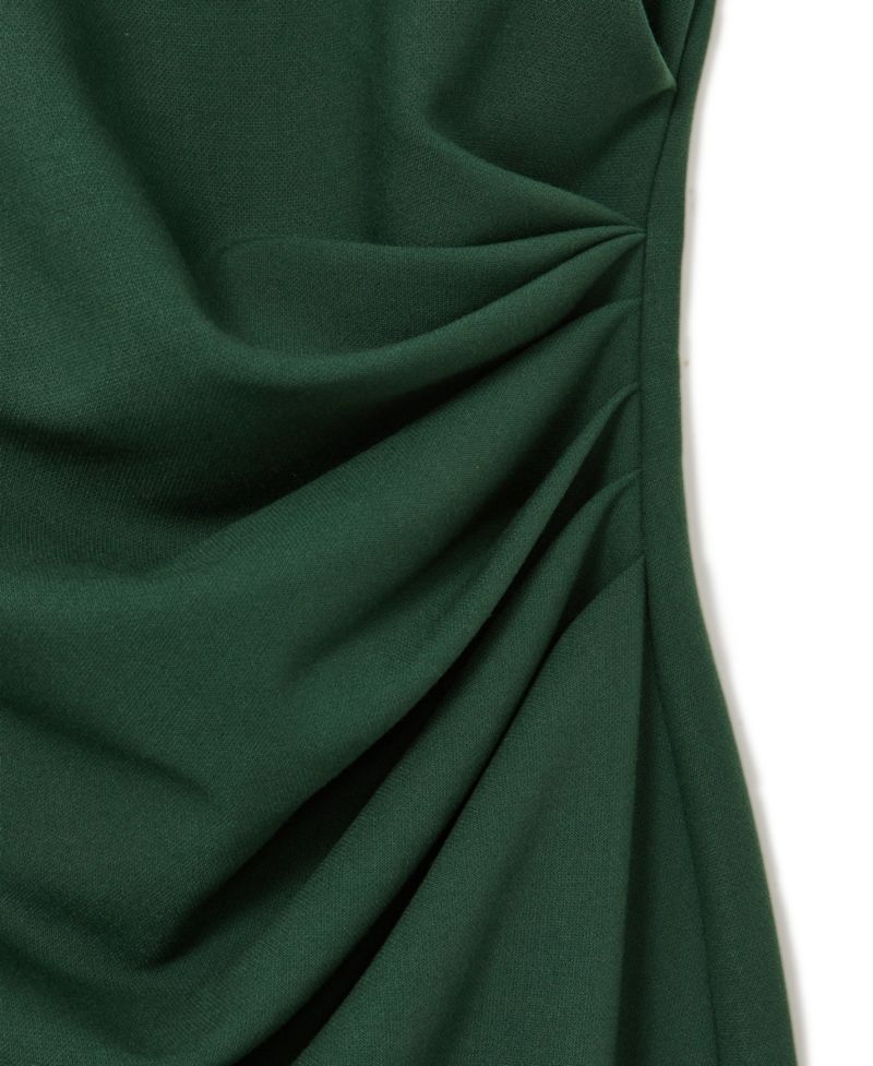 Women's Hilary Short-Sleeve Ruched Boat-Neck Midi Dress