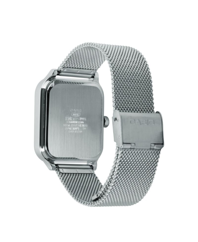 Men's Silver-Tone Stainless Steel Watch, 34mm