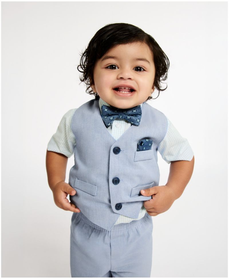 Baby Boys' Short-Sleeve Shirt, Vest and Shorts, 3-Piece Set
