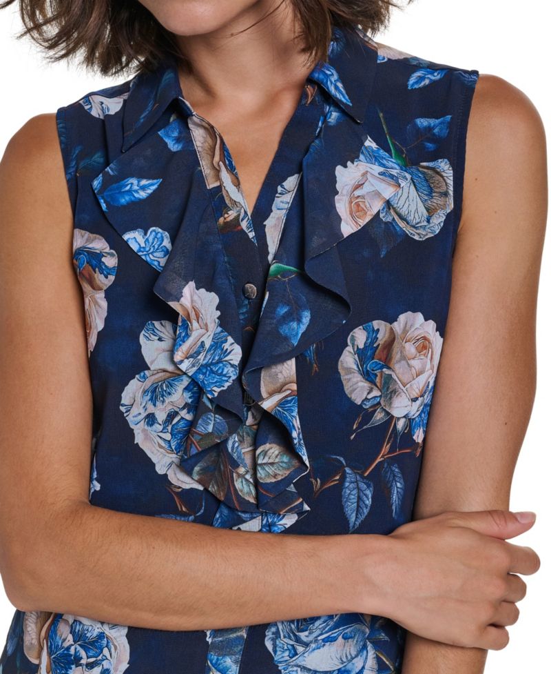Women's Sleeveless V-Neck Blouse