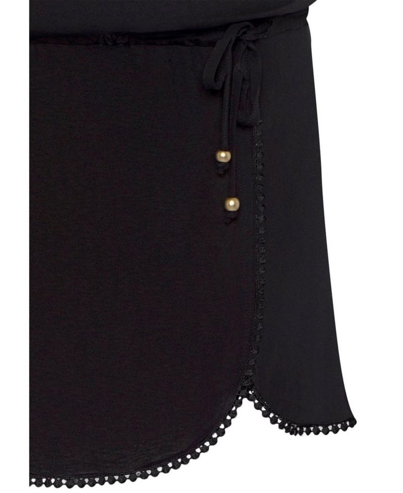 Women's Viscose Printed Crochet Hem Everyday Comfort Short Dress