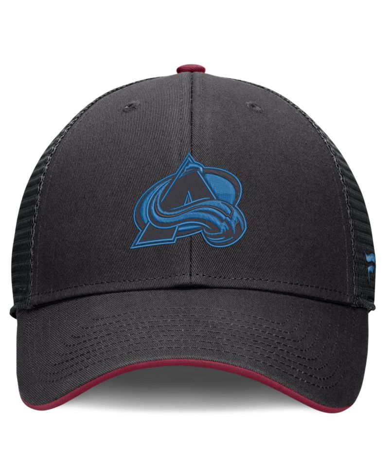 Men's Black Colorado Avalanche Fundamental Limits Trucker Adjustable Hat