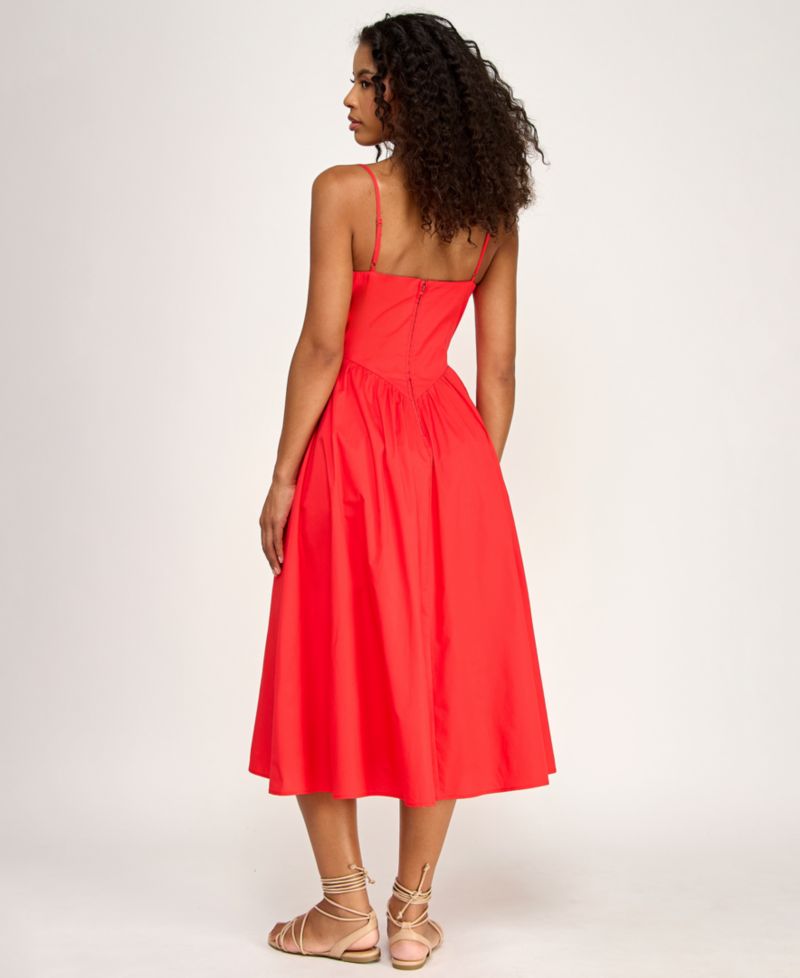 Juniors' Pleated Midi Dress