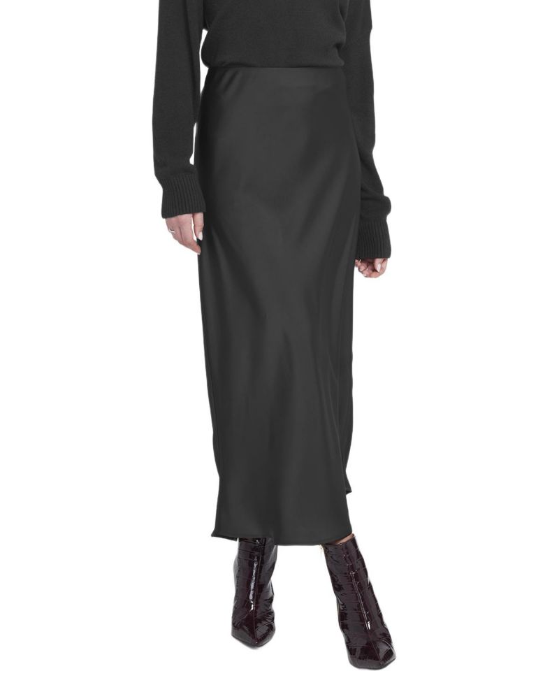Women's Satin Midi Skirt Slip.