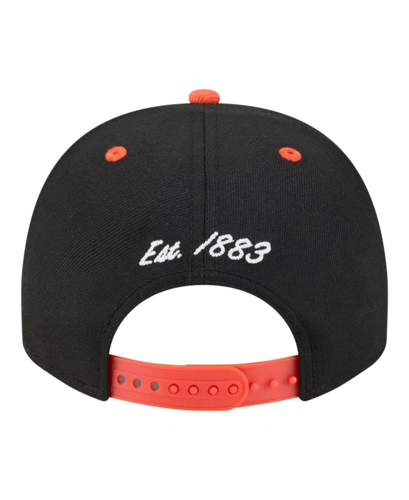 Men's Black/Orange San Francisco Giants Arched A-Frame 9FIFTY Adjustable Hat