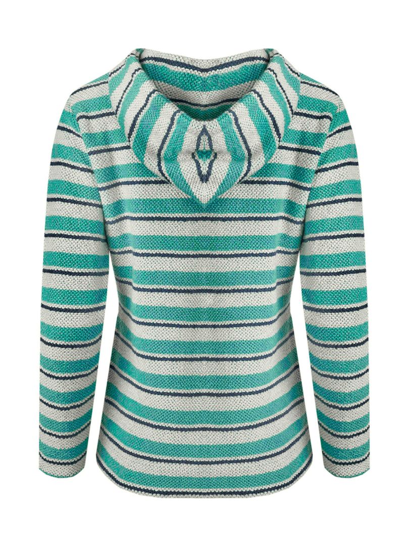 Women's Ally 1/4 Zip Stripe Hoodie