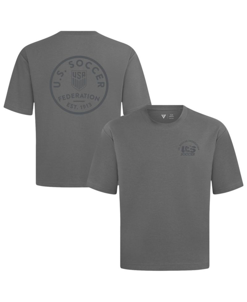 Men's Gray USMNT Luxe Signature Knit Transit T-Shirt