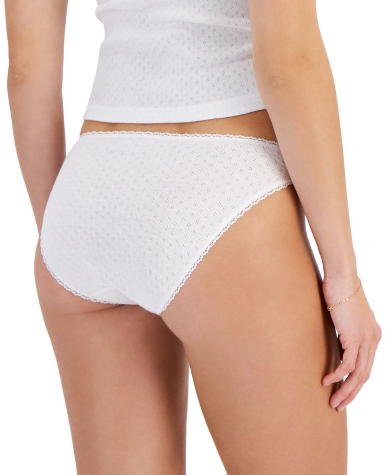 Women's Cotton Pointelle Bikini Underwear