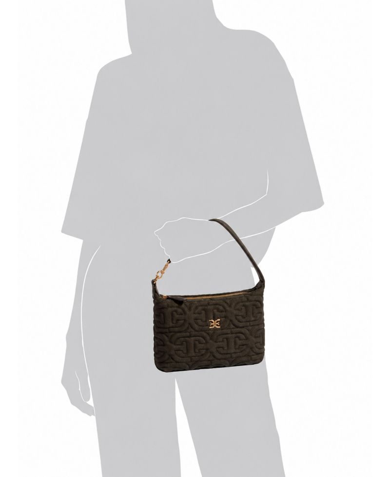 Ethyl Quilted Zip-Top Demi Small Shoulder Handbag