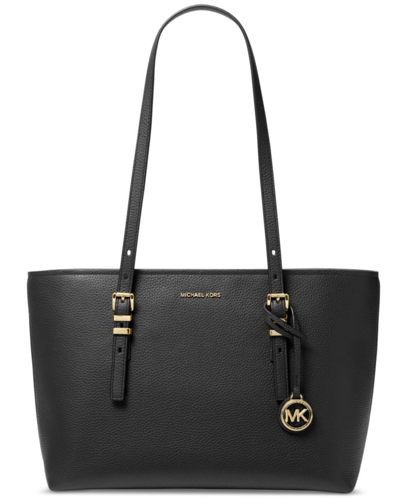 Quinn Medium East West Top-Zip Tote Handbag