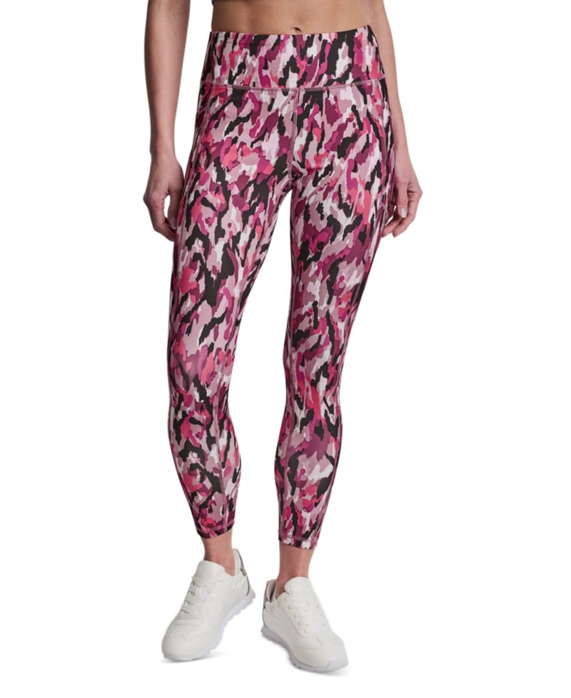 DKNY Women's Printed High-Wasit Fitness Tights Pants