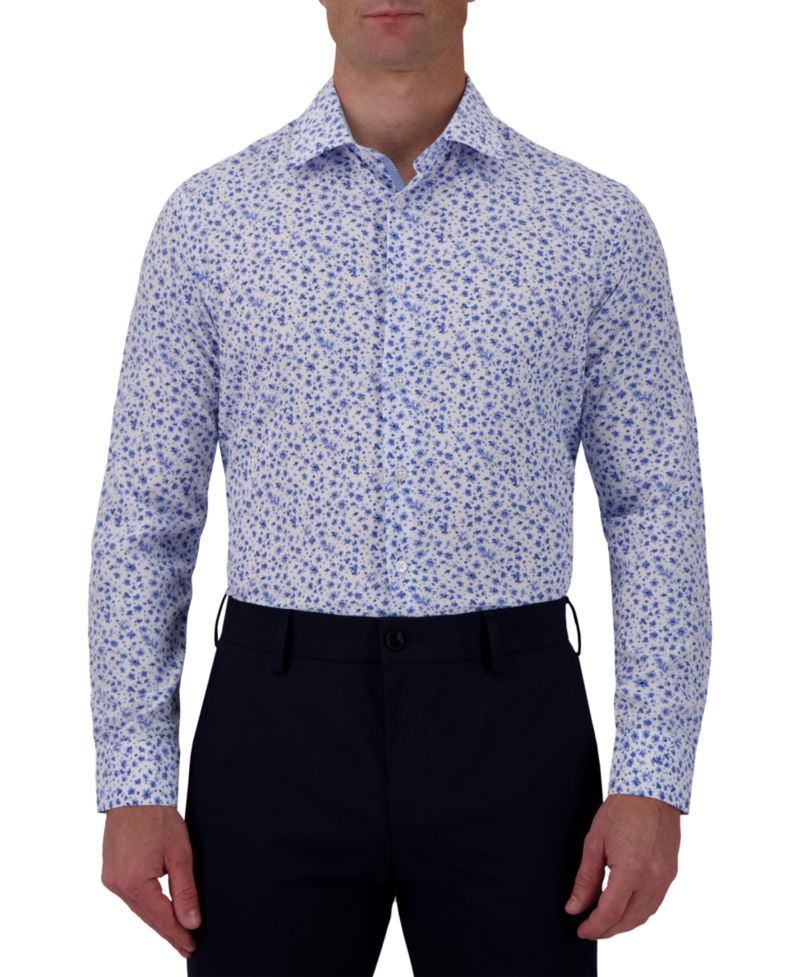 Men's Slim-Fit Floral-Print Shirt