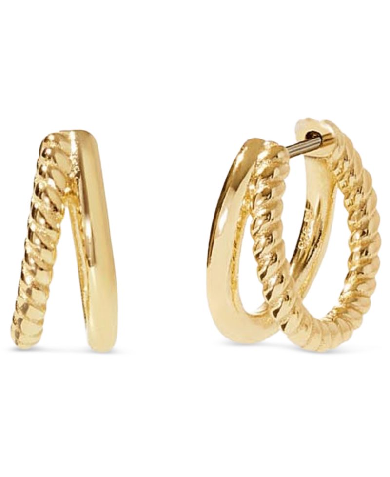 Jesse Small Gold-Plated Hoop Earrings