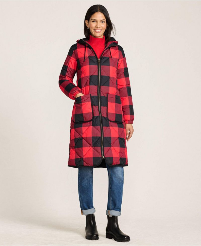 Women's Print FeatherFree Insulated Diamond Quilted Maxi Coat