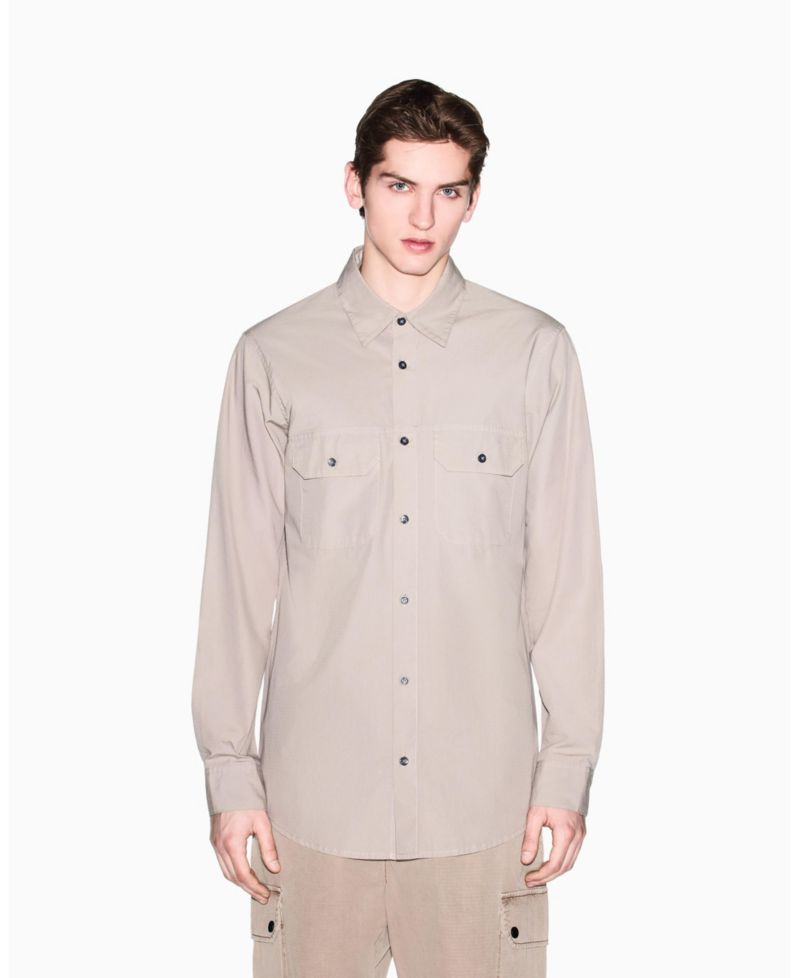 Men's Long Sleeve Ripstop Pocket Shirt