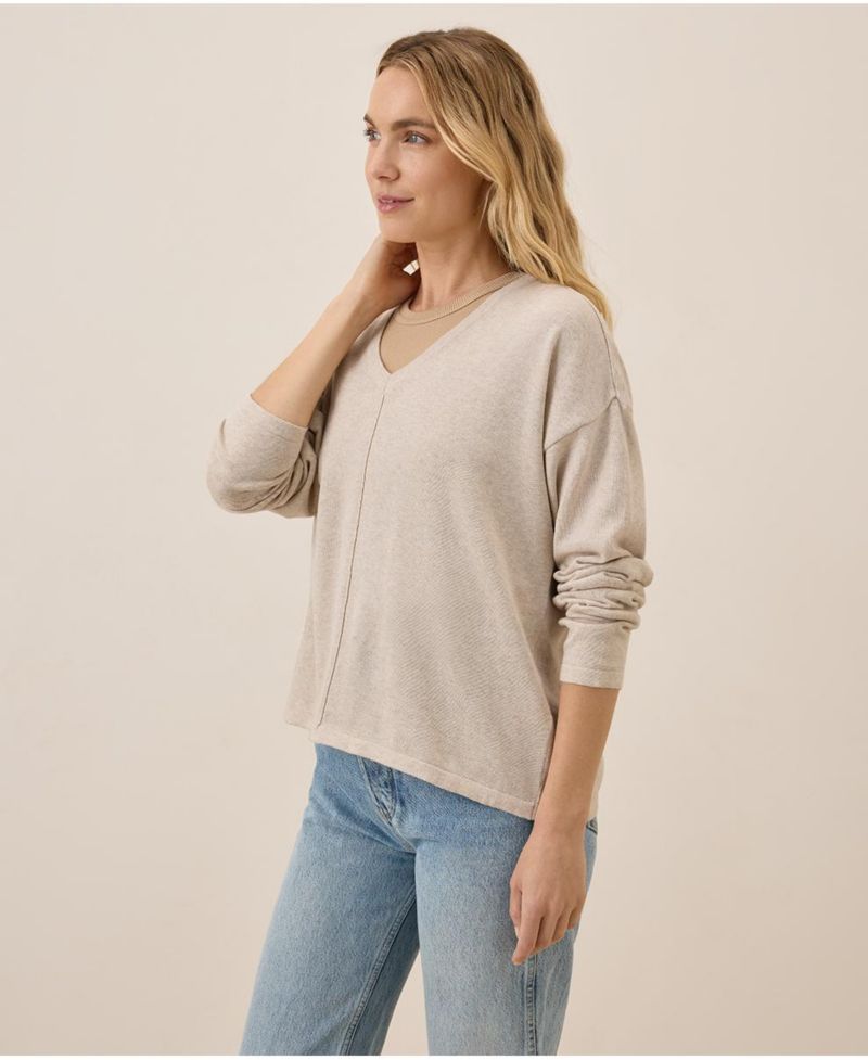 Women's Organic Cotton Classic Fine Knit Relaxed Sweater