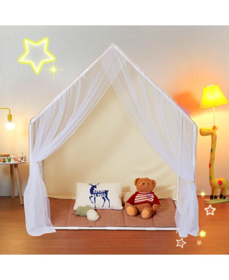 Ages 1-5 Yurt-Style Indoor-Outdoor Play Tent, Mat & Lamp, 3-Piece Set