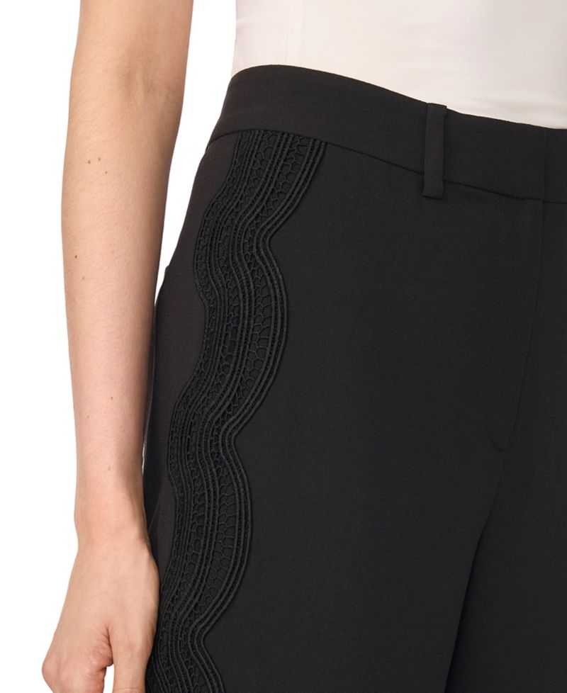 Women's Scallop-Edge Wide-Leg Trouser