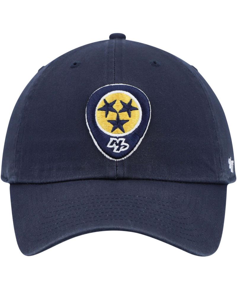Men's '47 Navy Nashville Predators Logo Clean Up Adjustable Hat