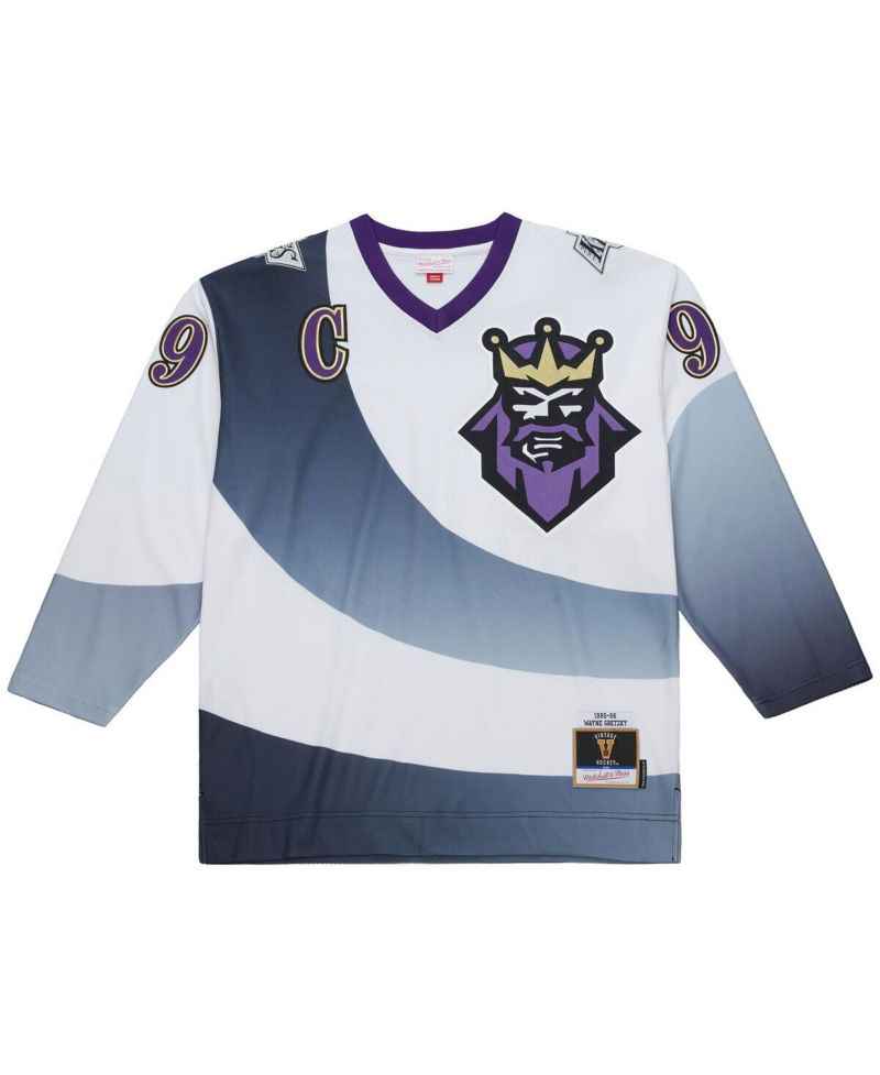 Men's Wayne Gretzky White Los Angeles Kings Big & Tall 1995-96 Blue Line 2.0 Jersey