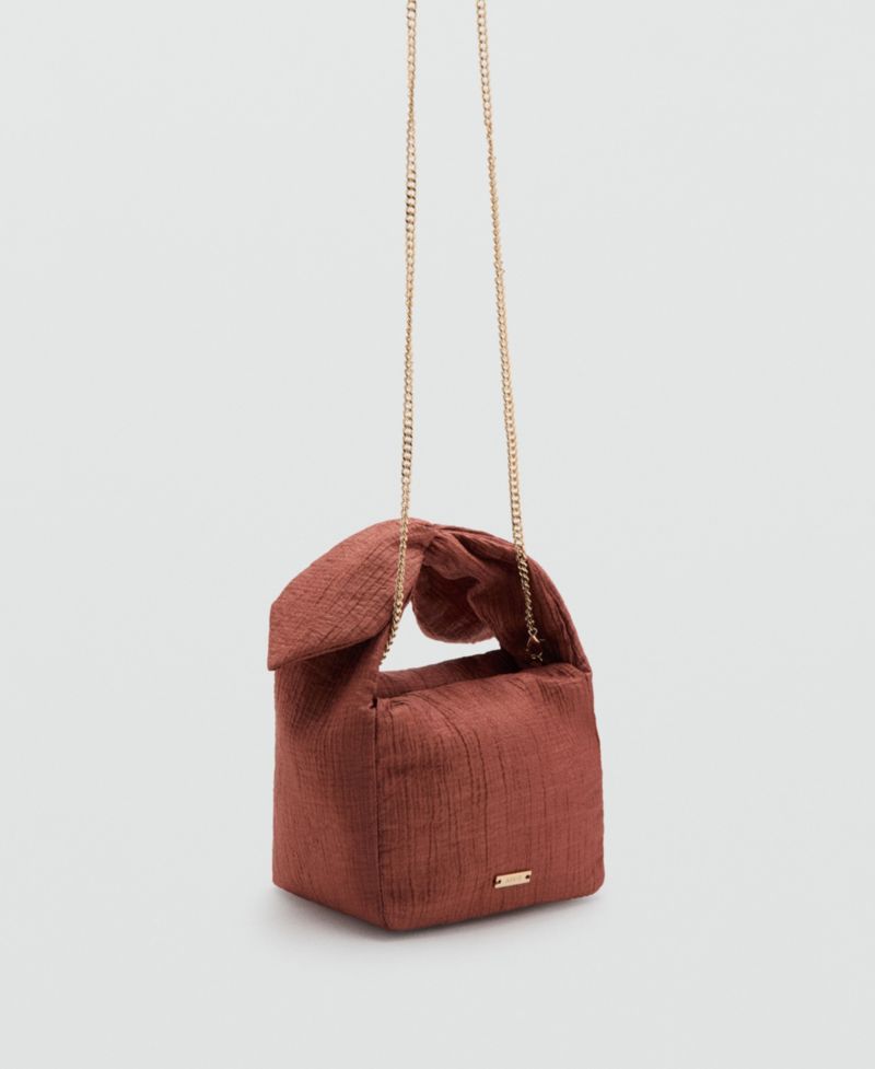 Women's Bow Crinkled Handbag