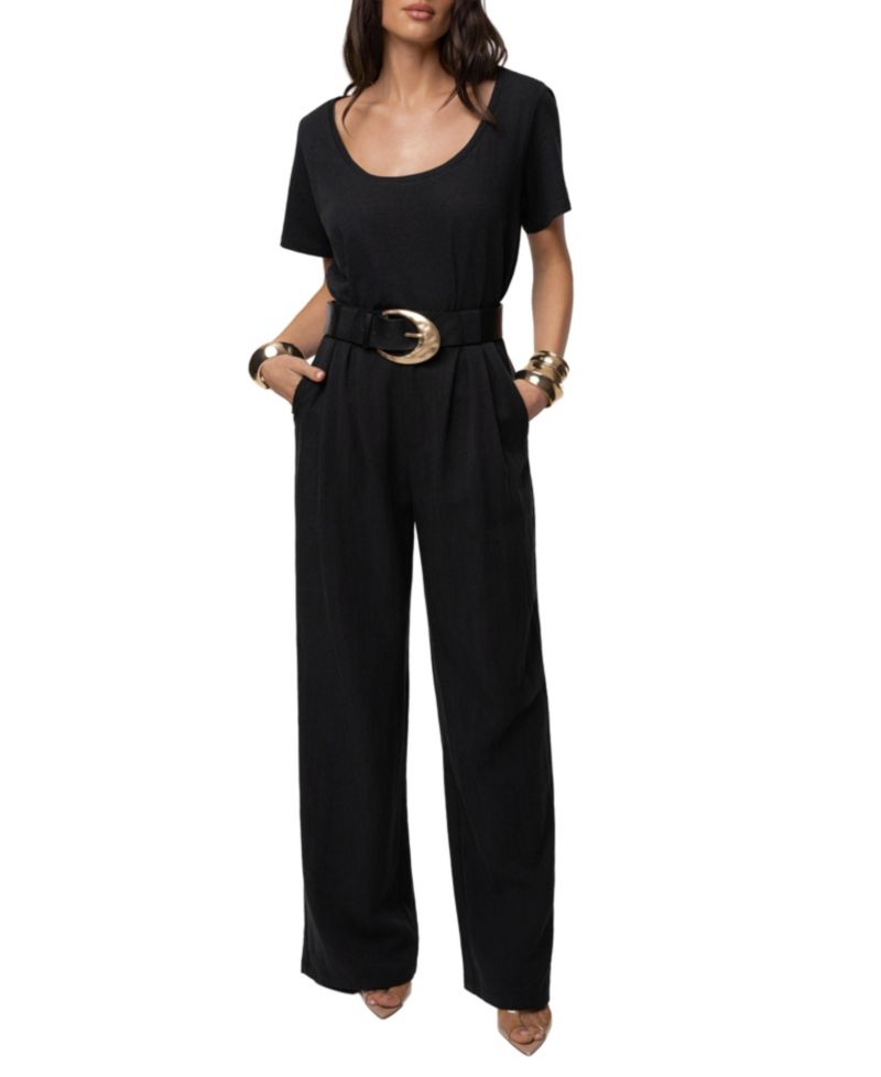 Women's High-Waist Wide-Leg Pleated Stay Ready Trouser