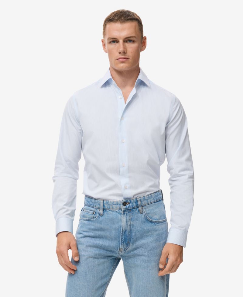 Men's Cotton Striped Slim-Fit Shirt