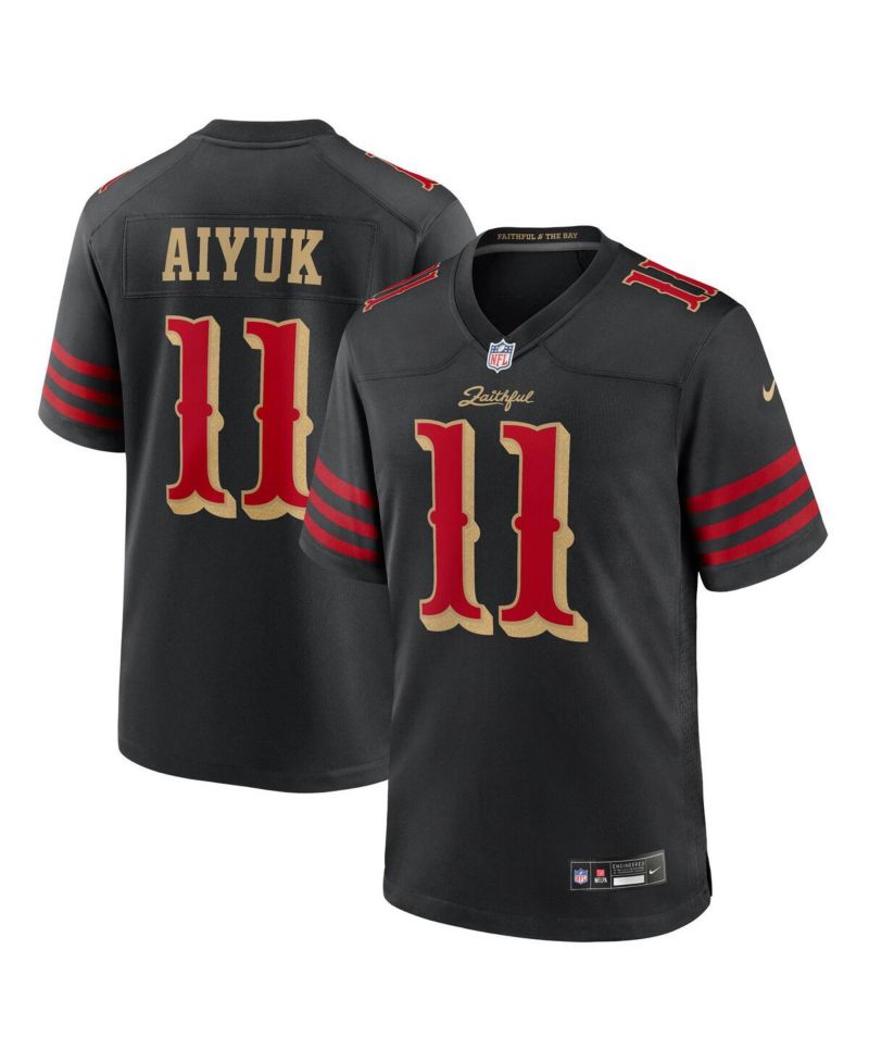 Men's Brandon Aiyuk Black San Francisco 49ers 2025 Rivalries Collection Game Jersey