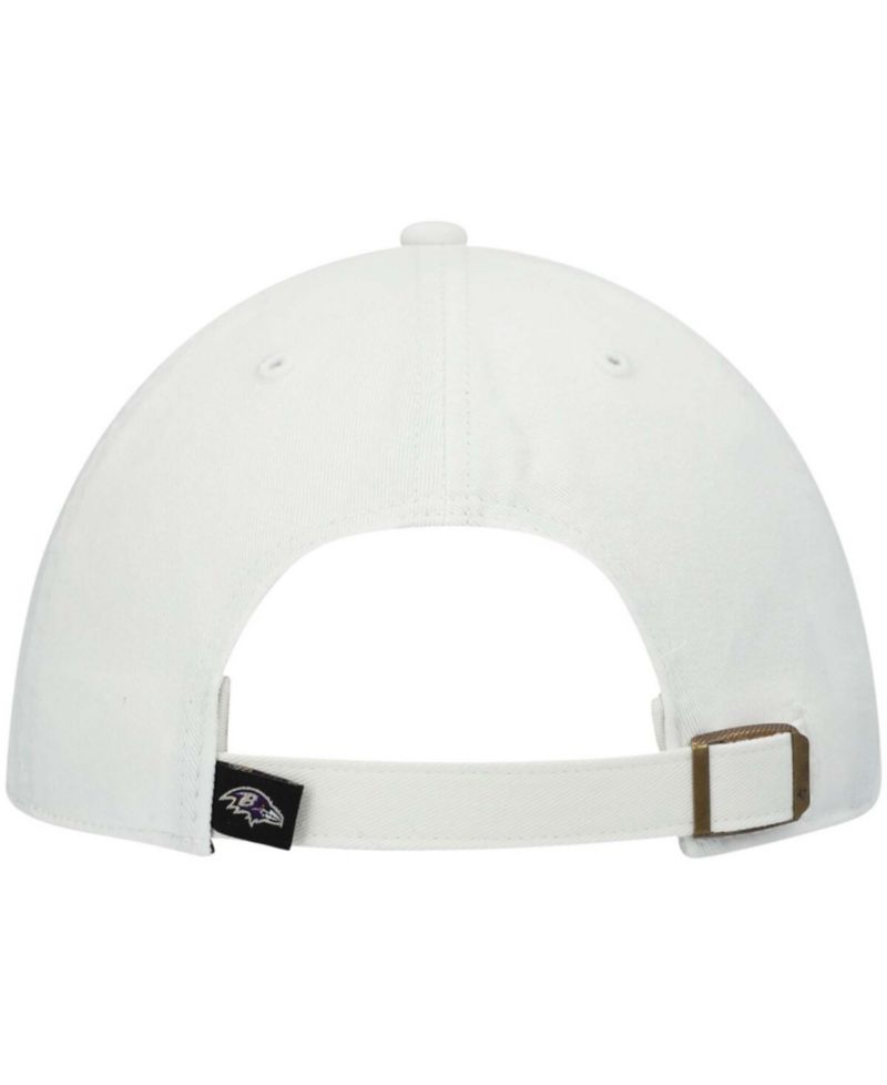 Men's White Baltimore Ravens Clean Up Adjustable Hat