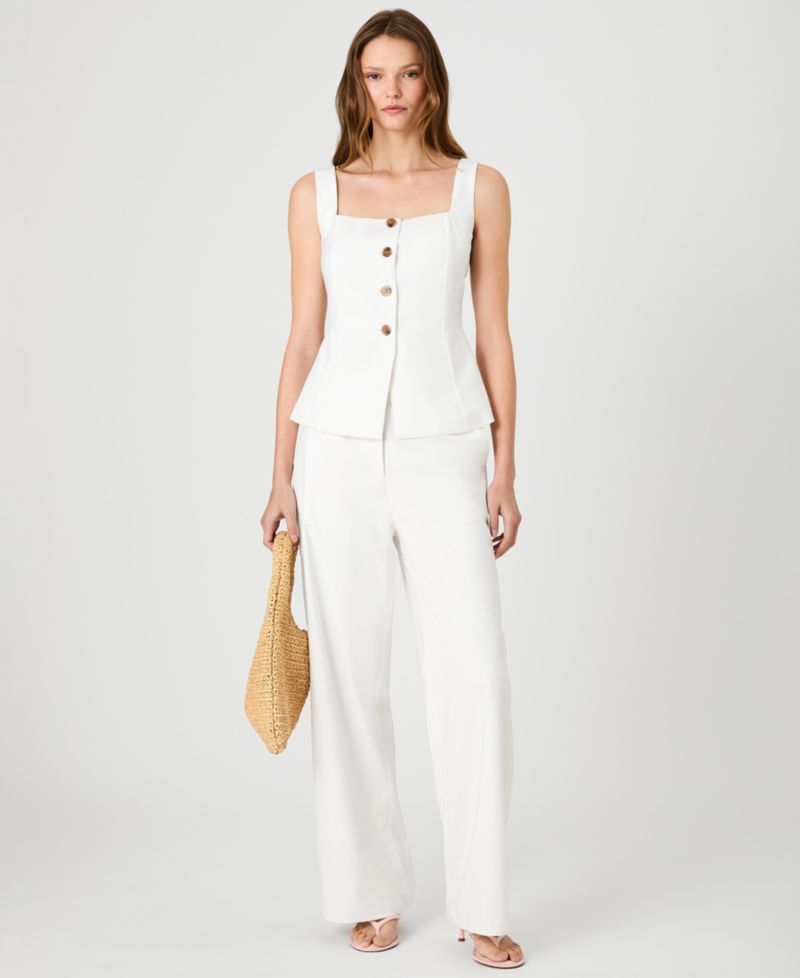 Women's Twill High-Rise Relaxed Ankle Trousers