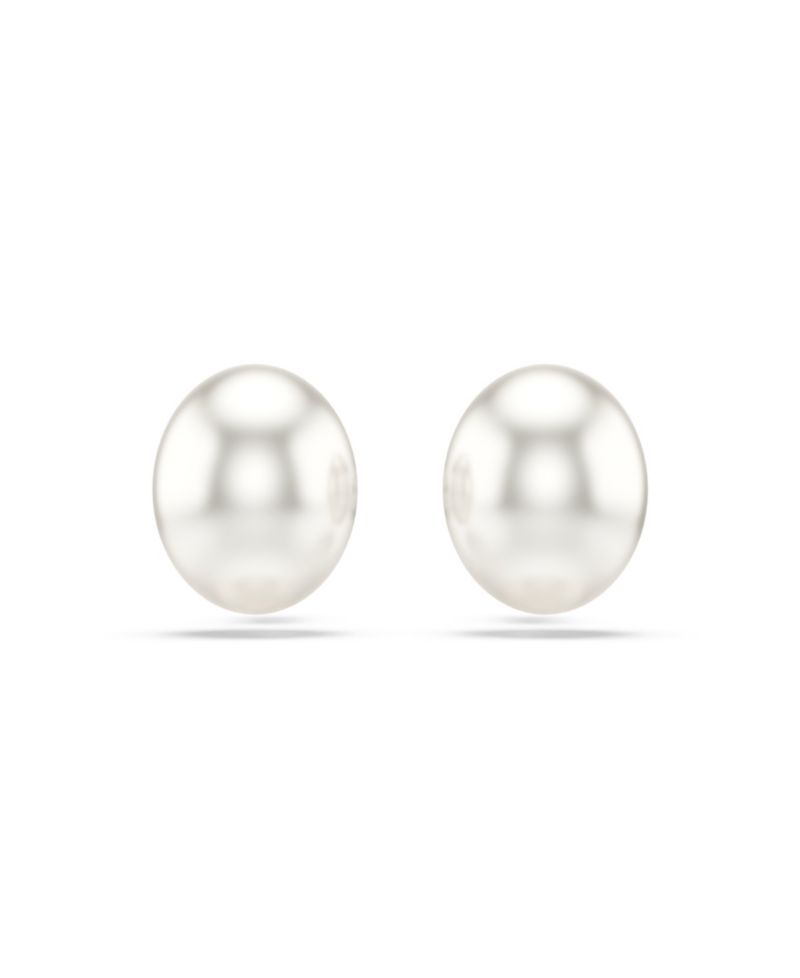 Rhodium-Plated Matrix Stud Earrings